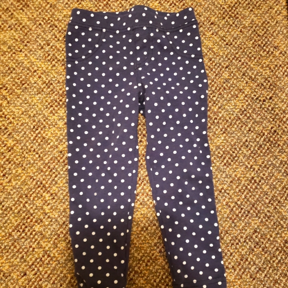 Dark blue stretch jean leggings 3T